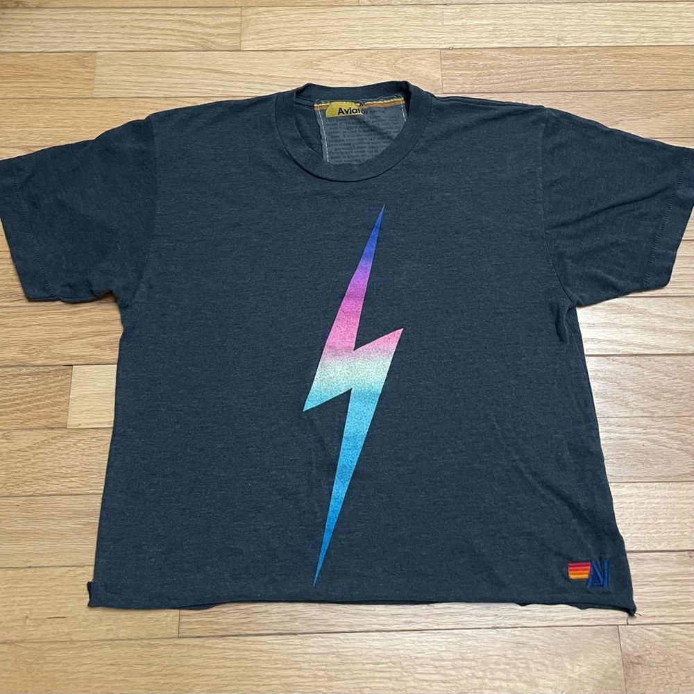 Like New! Aviator Nation Lightning Bolt Tee